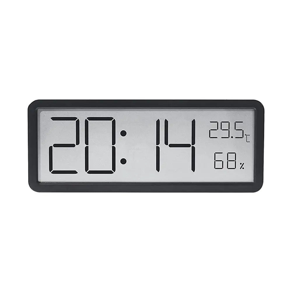 Digital Wall Clock Large LED Display Temperature & Humidity