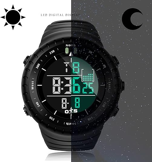 Digital Watch Waterproof Shock-Resistant LED Backlight