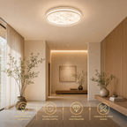 Dimmable Color-Adjustable LED Moon Ceiling Light (Remote)