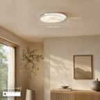 Dimmable Color-Adjustable LED Moon Ceiling Light (Remote)