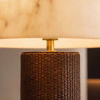 Dimmable Faux Alabaster Table Lamp