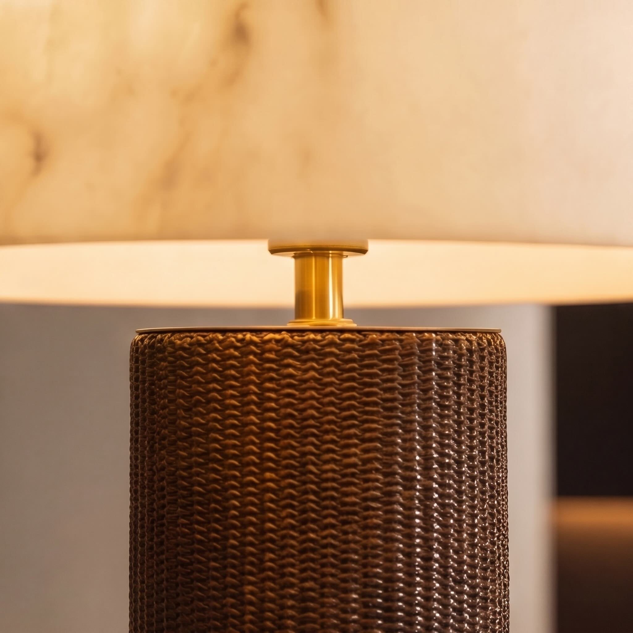 Dimmable Faux Alabaster Table Lamp