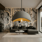 Dimmable Glass & Metal Pendant Light (Adjustable Cable)