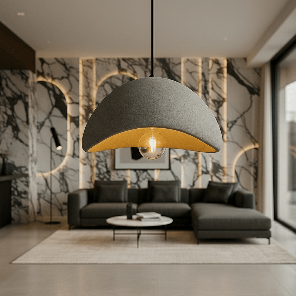Dimmable Glass & Metal Pendant Light (Adjustable Cable)