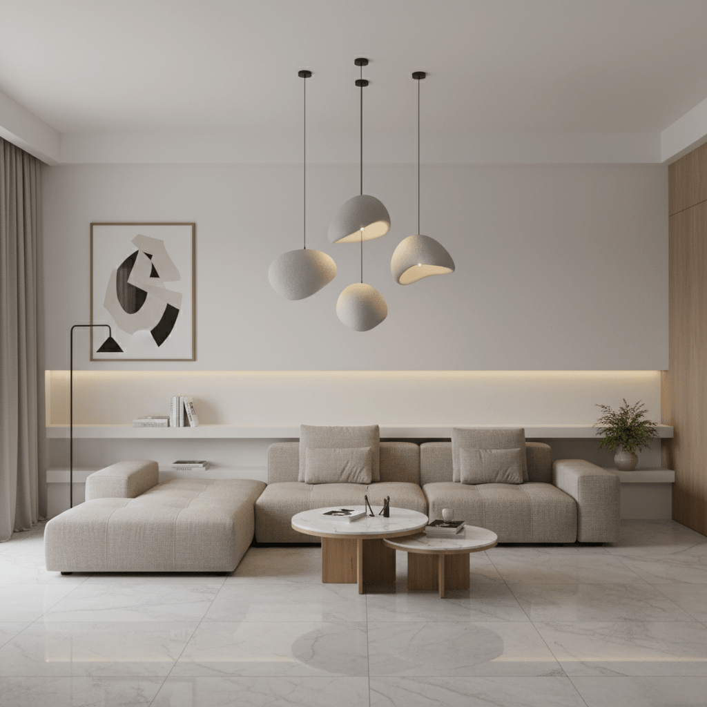 Dimmable Glass & Metal Pendant Light (Adjustable Cable)