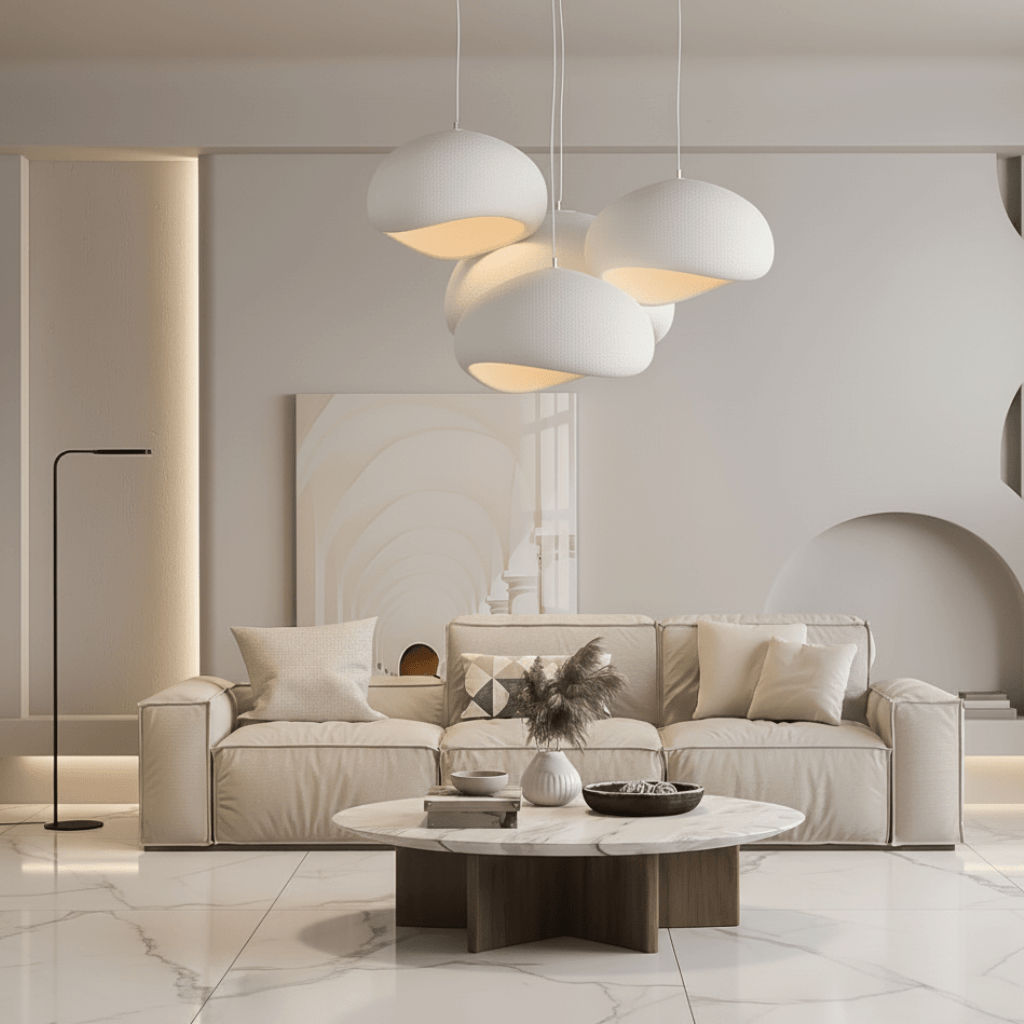 Dimmable Glass & Metal Pendant Light (Adjustable Cable)