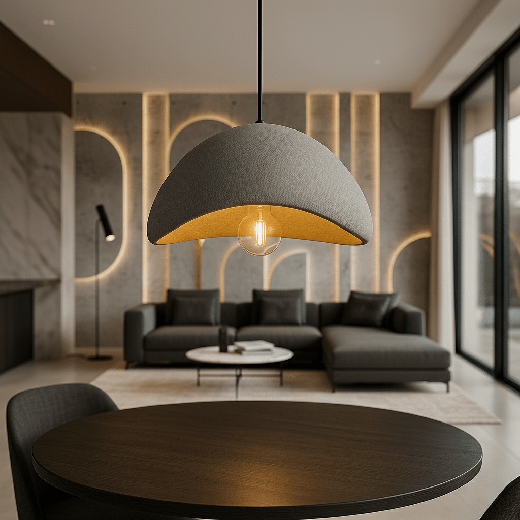 Dimmable Glass & Metal Pendant Light (Adjustable Cable)