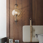 Dimmable Honeycomb Glass & Brass Wall Sconce