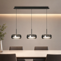 Dimmable Integrated LED Glass Drum Pendant Light (Remote Control)
