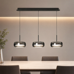 Dimmable Integrated LED Glass Drum Pendant Light (Remote Control)
