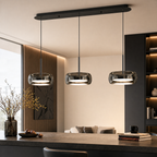 Dimmable Integrated LED Glass Drum Pendant Light (Remote Control)