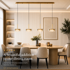 Dimmable Integrated LED Glass Drum Pendant Light (Remote Control)