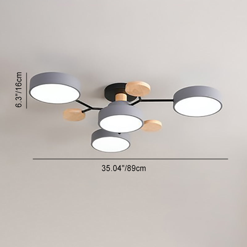 Dimmable Integrated LED Semi-Flush Ceiling Light