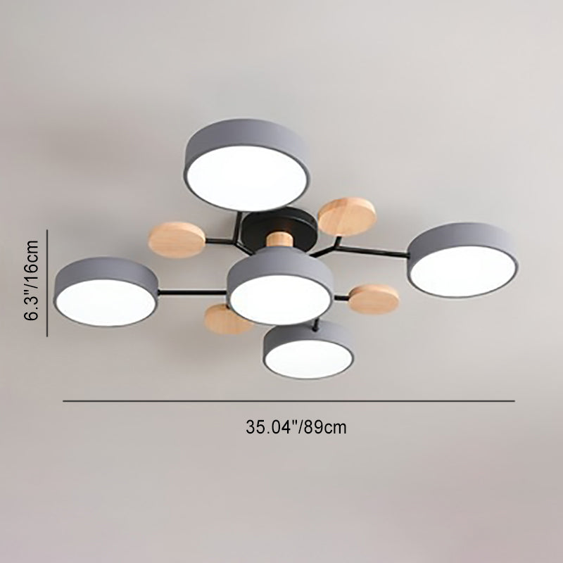 Dimmable Integrated LED Semi-Flush Ceiling Light