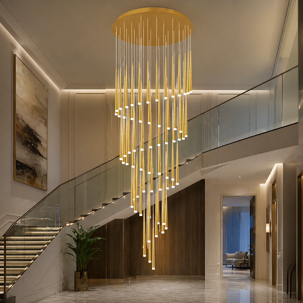 Dimmable LED Adjustable Nordic Chandelier (Remote & App Control)