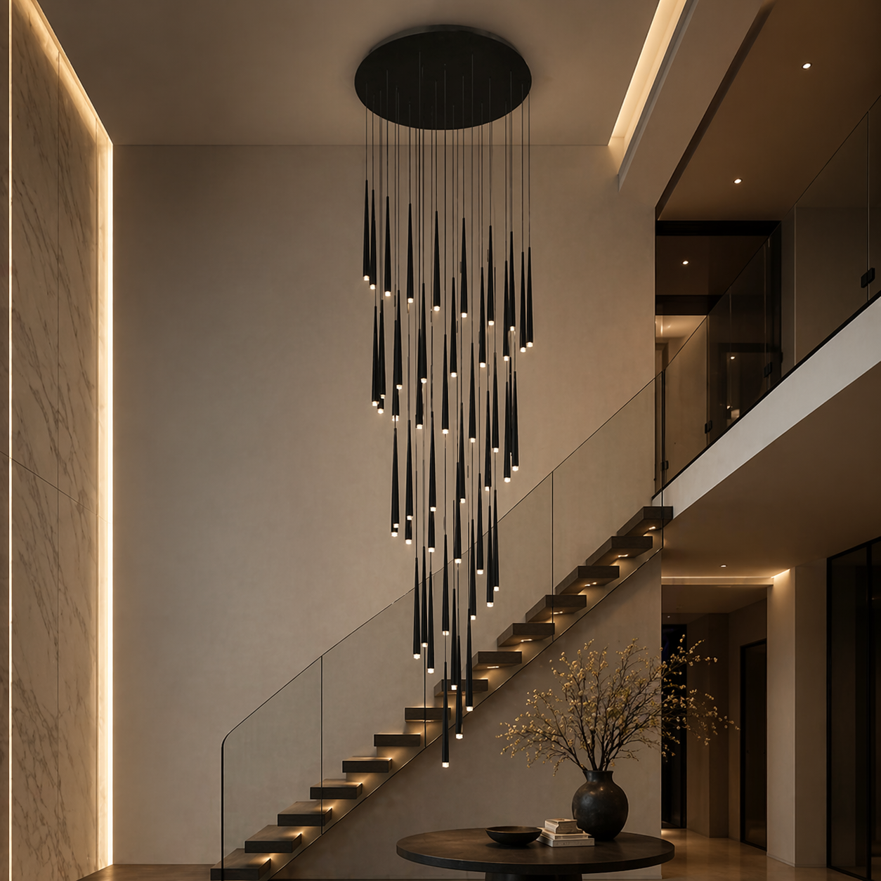 Dimmable LED Adjustable Nordic Chandelier (Remote & App Control)