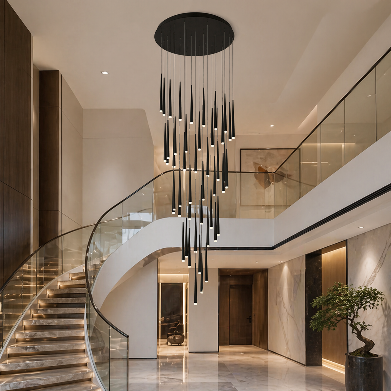 Dimmable LED Adjustable Nordic Chandelier (Remote & App Control)