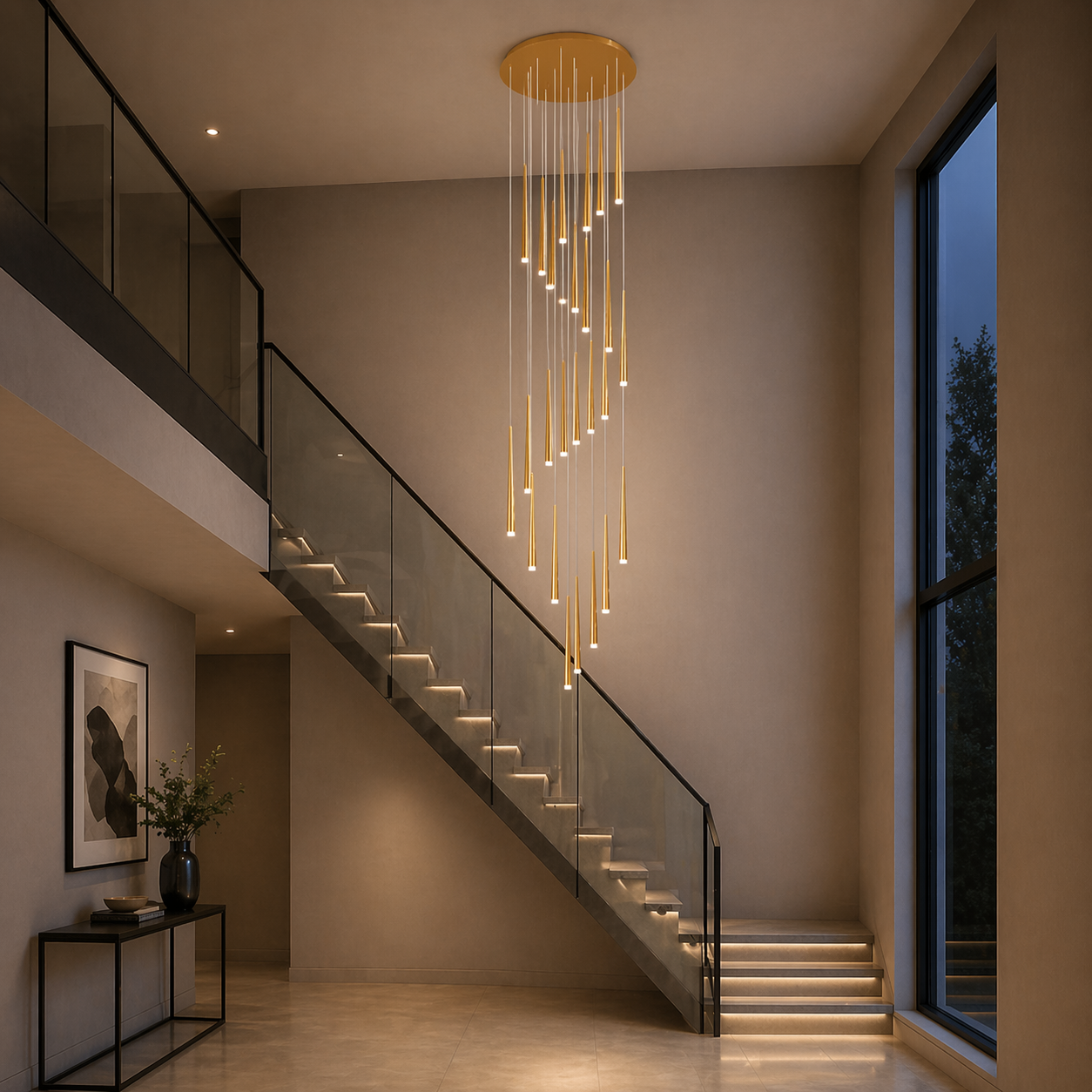 Dimmable LED Adjustable Nordic Chandelier (Remote & App Control)