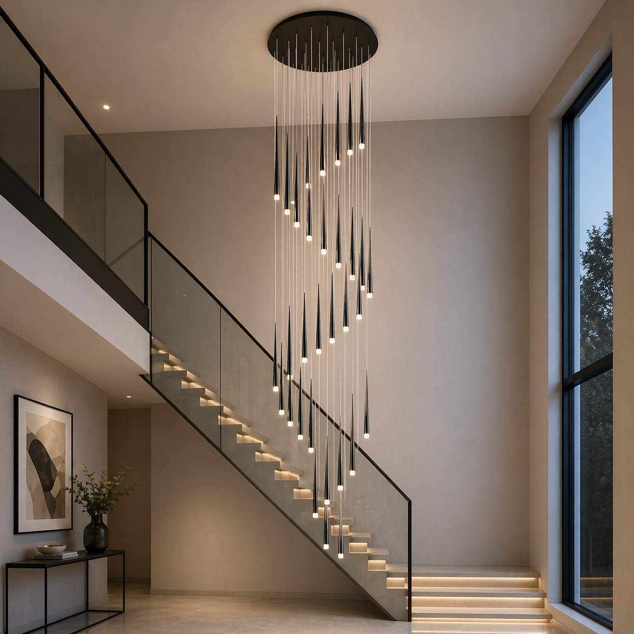 Dimmable LED Adjustable Nordic Chandelier (Remote & App Control)