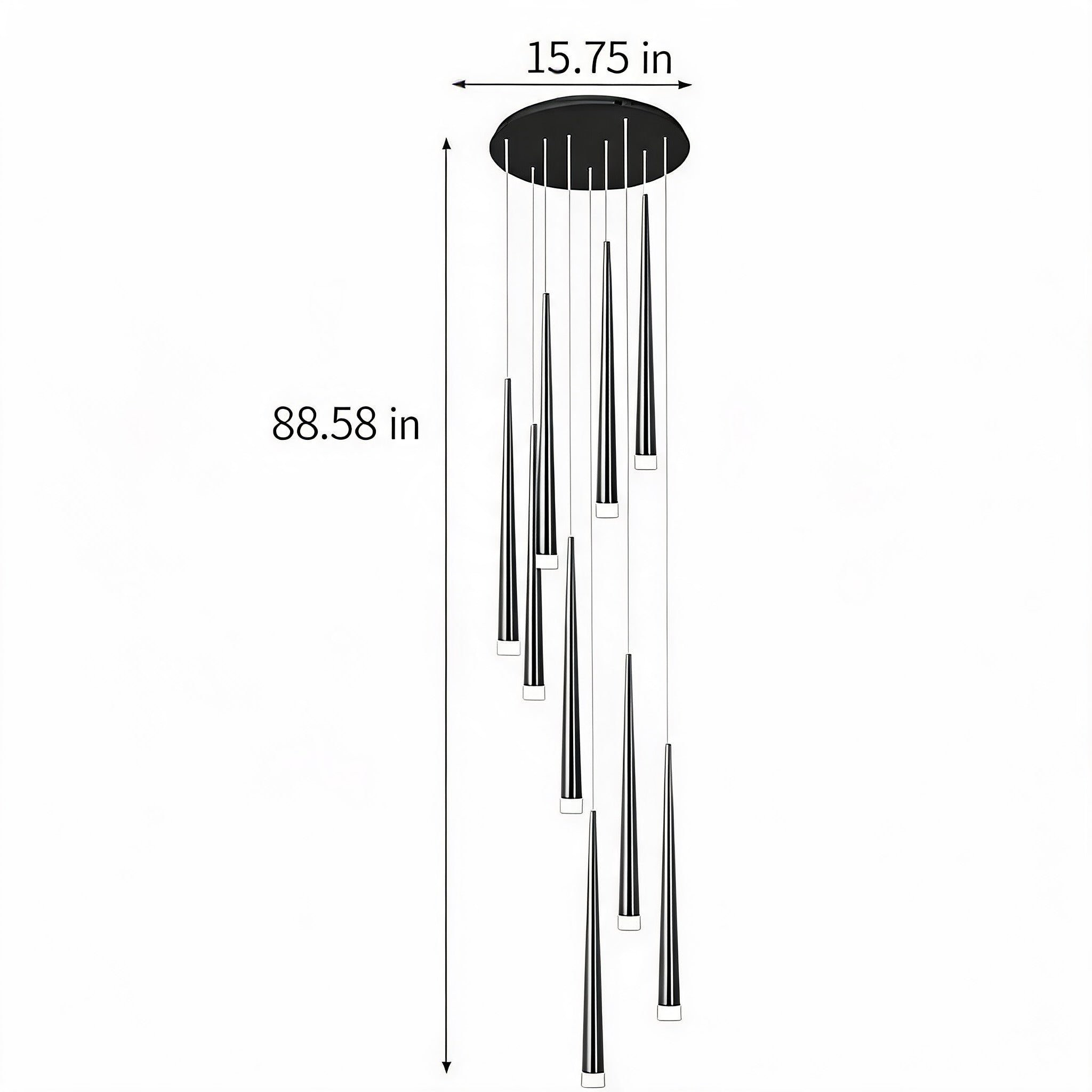 Dimmable LED Adjustable Nordic Chandelier (Remote & App Control)