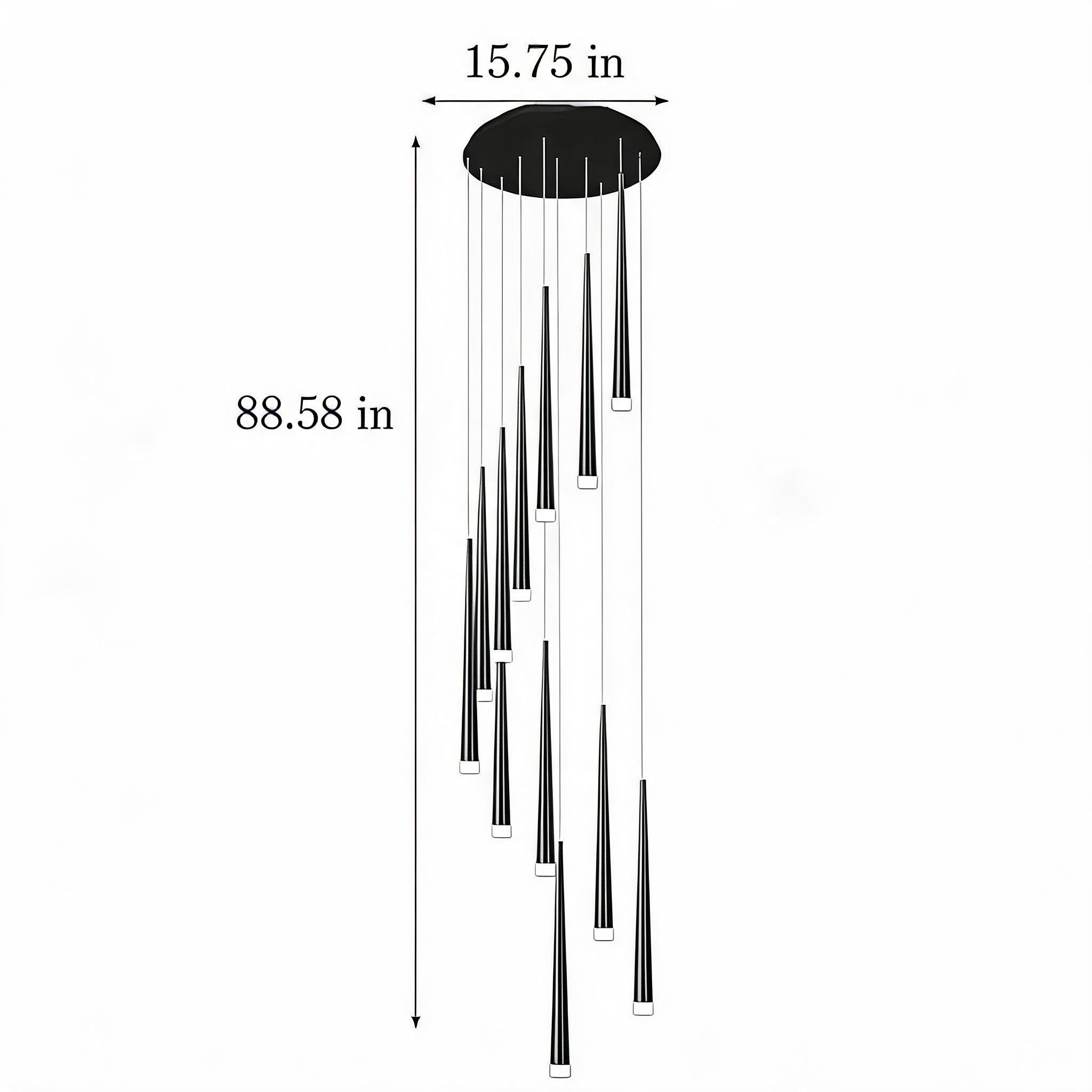 Dimmable LED Adjustable Nordic Chandelier (Remote & App Control)