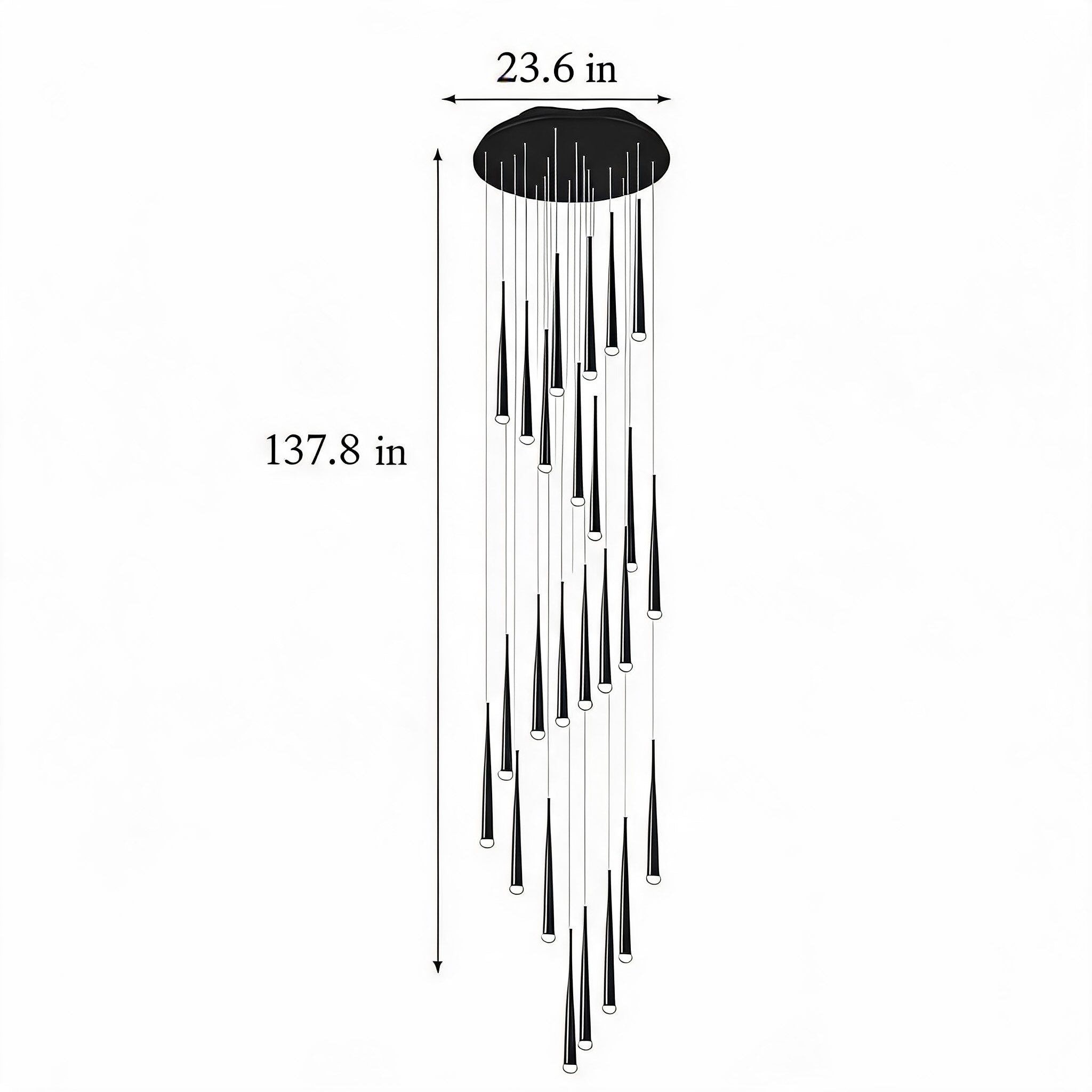 Dimmable LED Adjustable Nordic Chandelier (Remote & App Control)