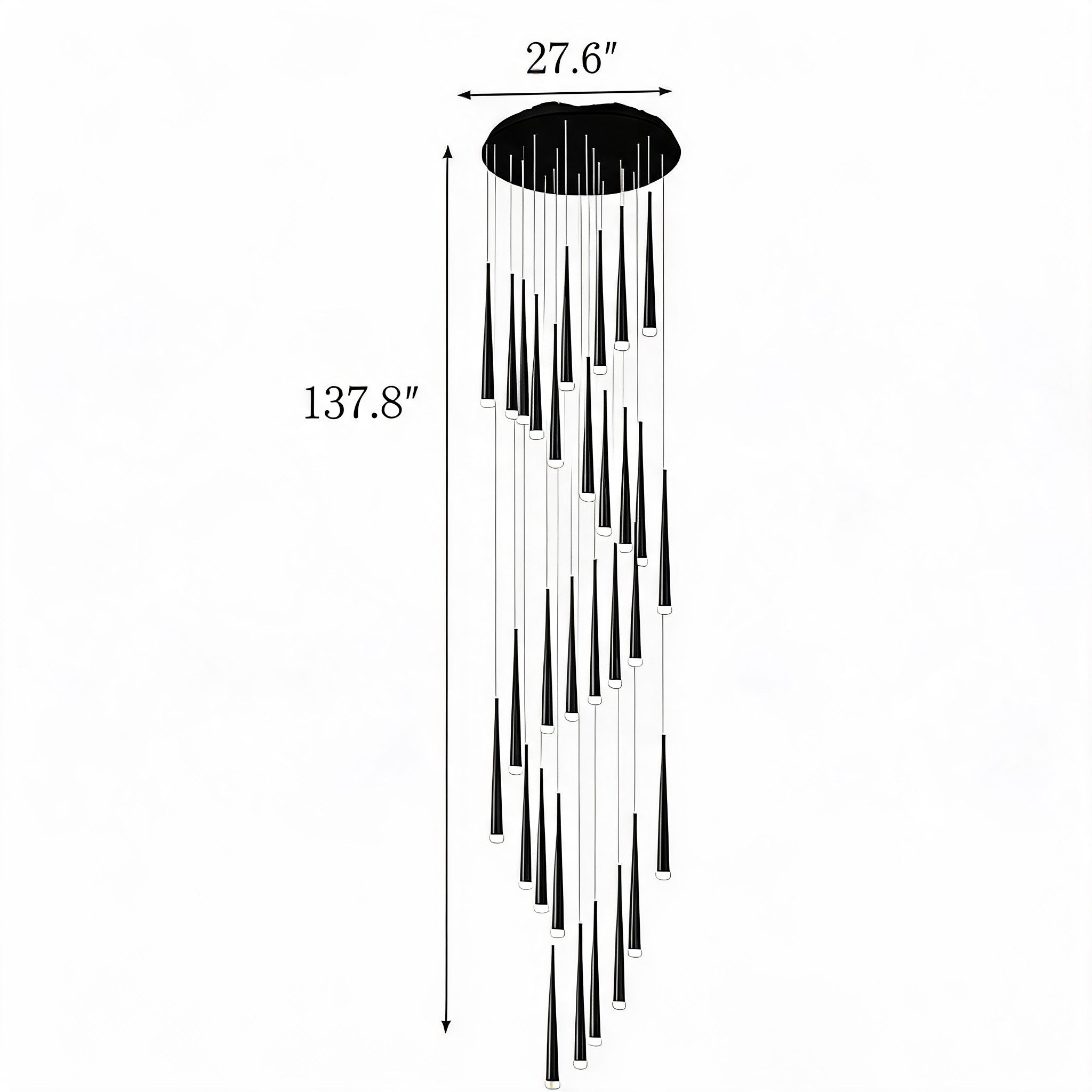 Dimmable LED Adjustable Nordic Chandelier (Remote & App Control)