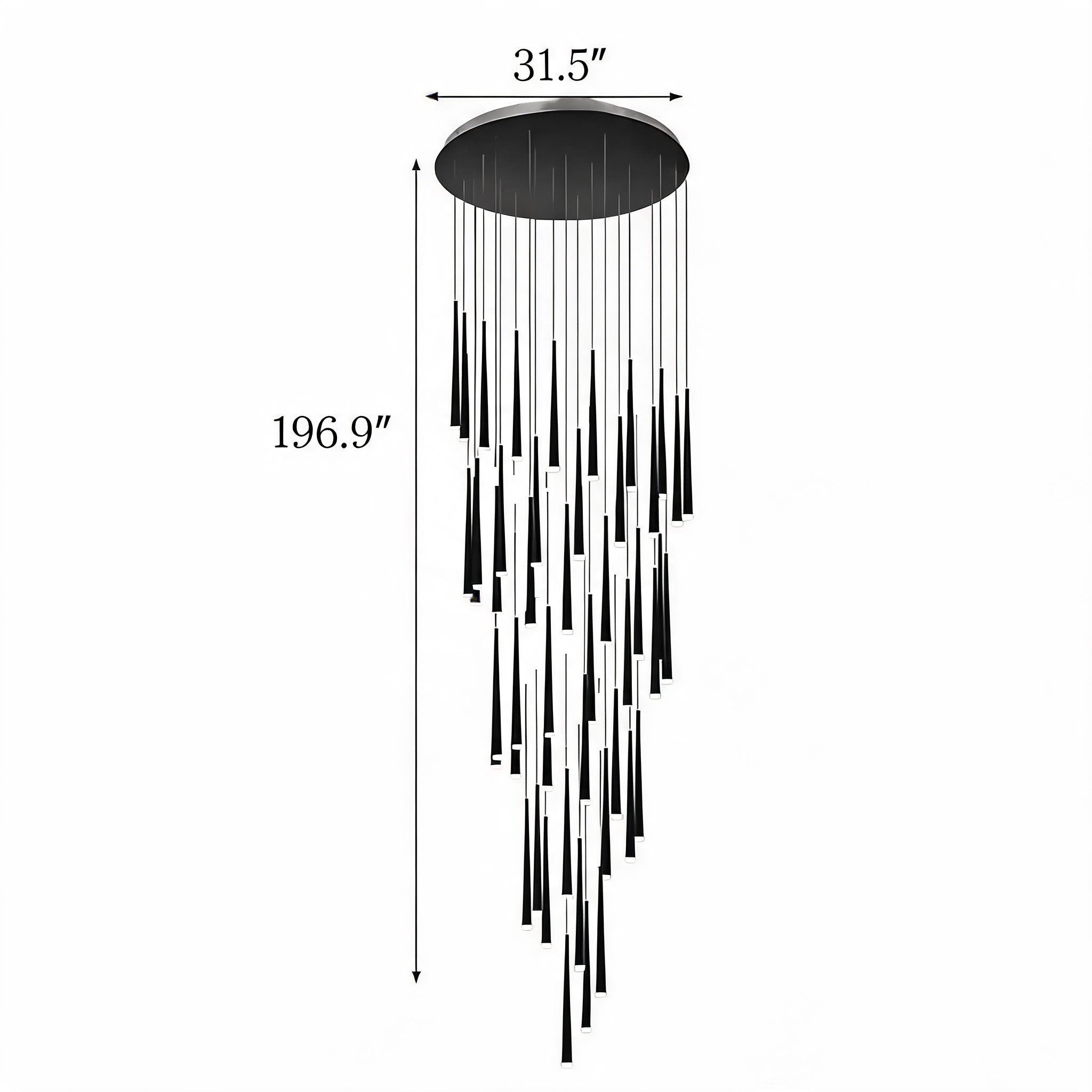 Dimmable LED Adjustable Nordic Chandelier (Remote & App Control)