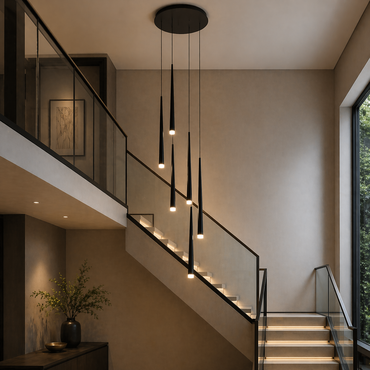 Dimmable LED Adjustable Nordic Chandelier (Remote & App Control)