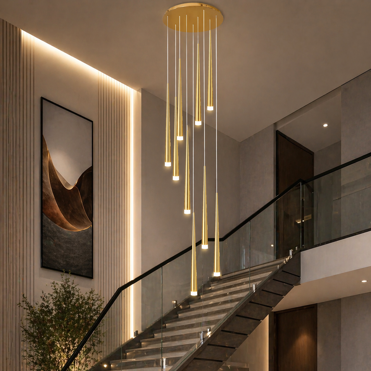 Dimmable LED Adjustable Nordic Chandelier (Remote & App Control)
