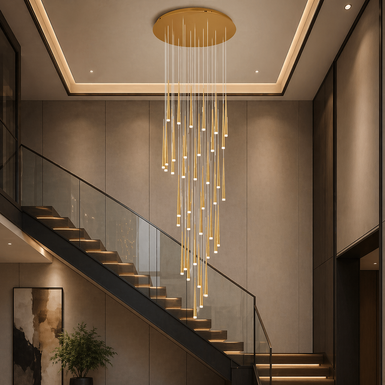 Dimmable LED Adjustable Nordic Chandelier (Remote & App Control)