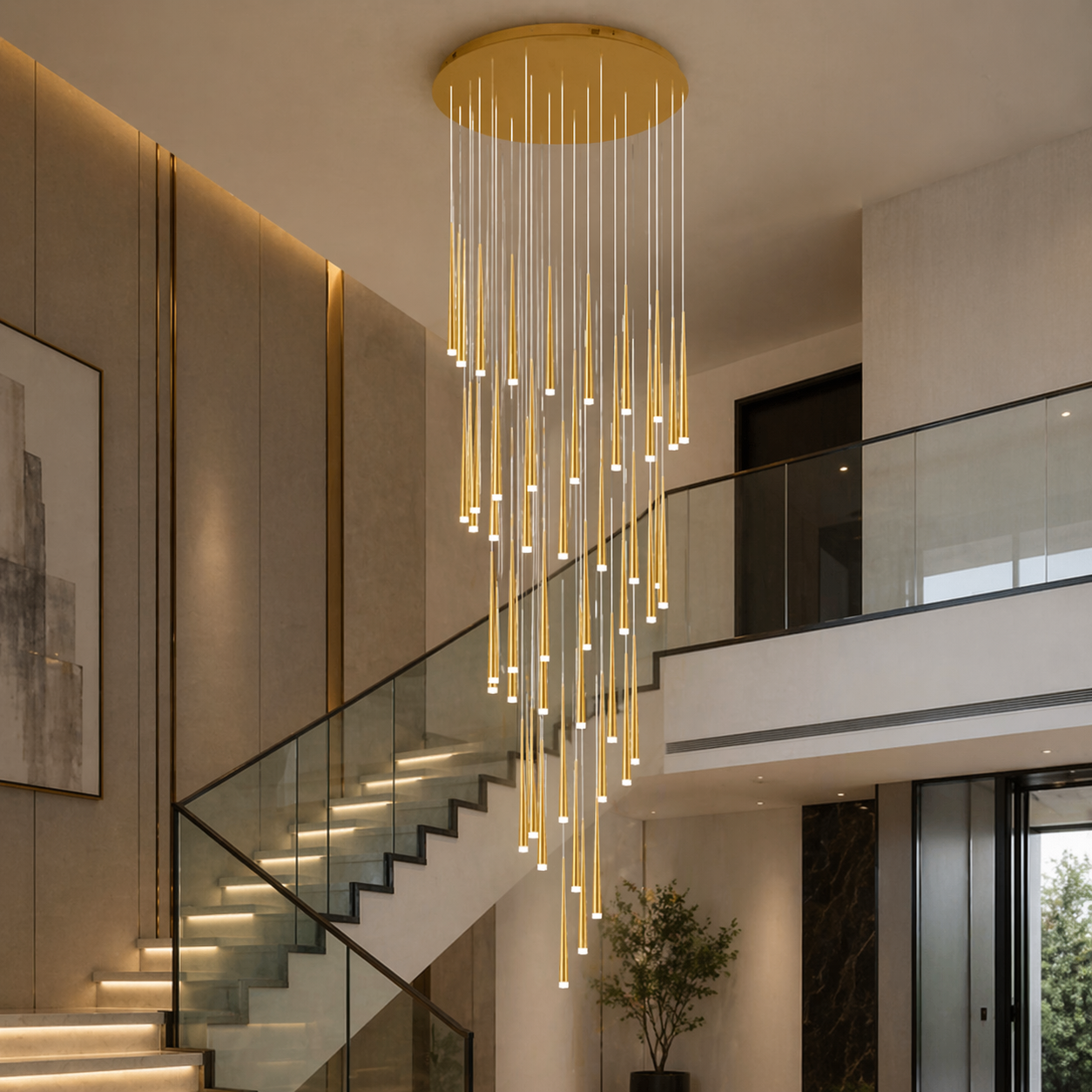 Dimmable LED Adjustable Nordic Chandelier (Remote & App Control)