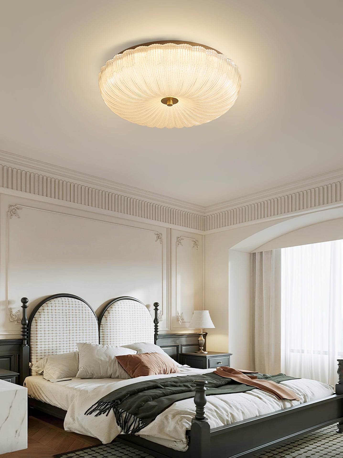 Dimmable LED Frosted Glass Flush Mount Ceiling Light