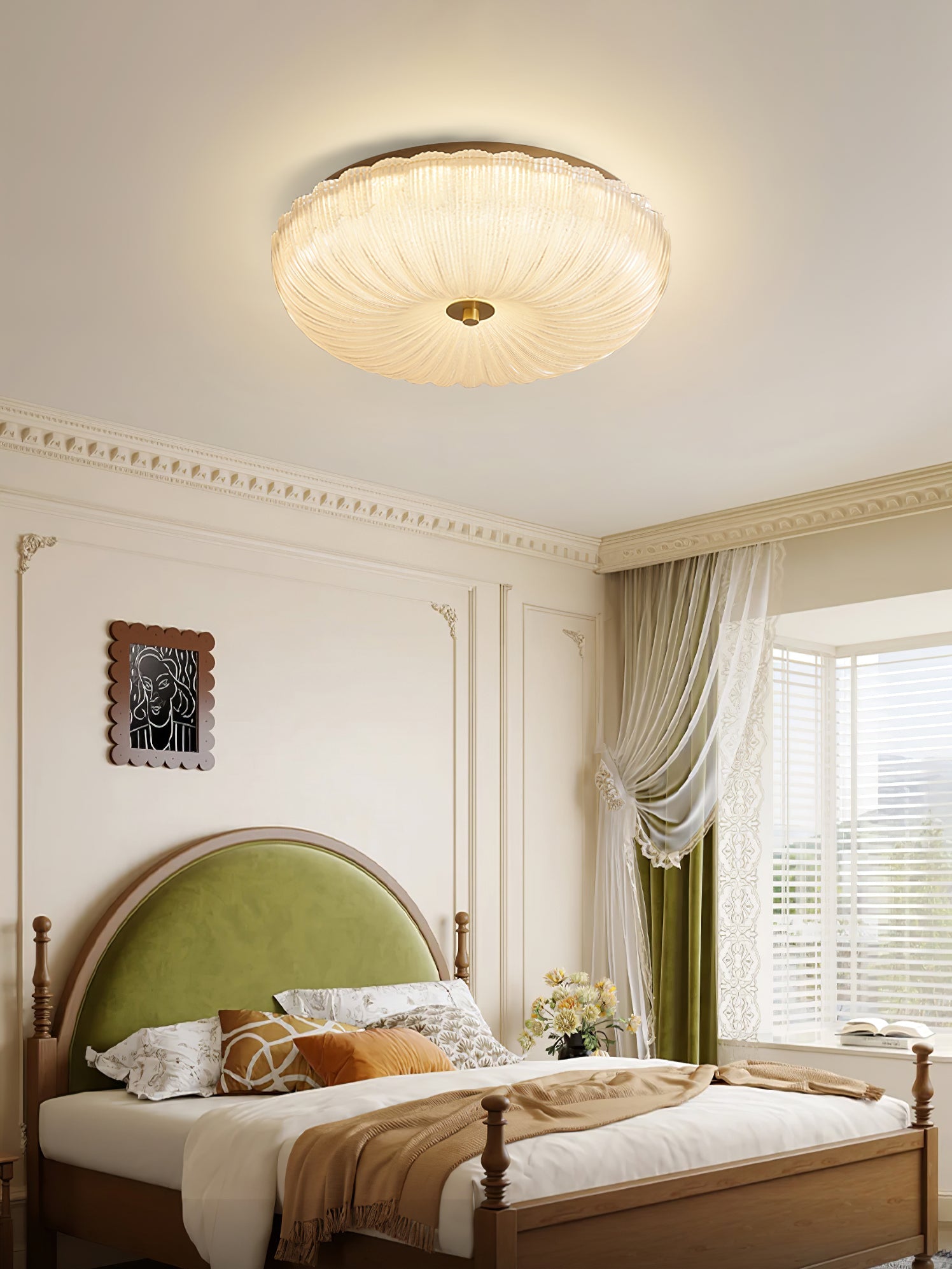 Dimmable LED Frosted Glass Flush Mount Ceiling Light