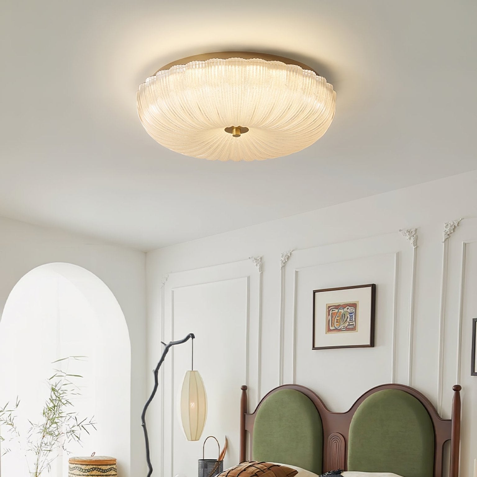 Dimmable LED Frosted Glass Flush Mount Ceiling Light