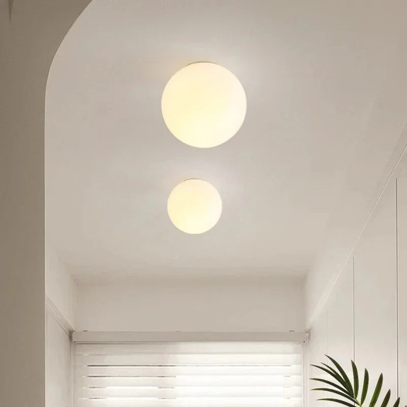 Dimmable LED Opal Glass Flush Mount Ceiling Light