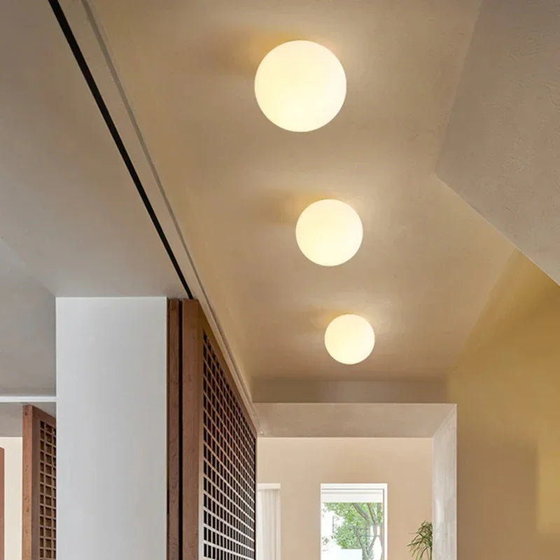 Dimmable LED Opal Glass Flush Mount Ceiling Light