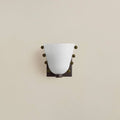 Dimmable LED Opaline Glass & Metal Backplate Wall Sconce