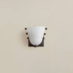 Dimmable LED Opaline Glass & Metal Backplate Wall Sconce