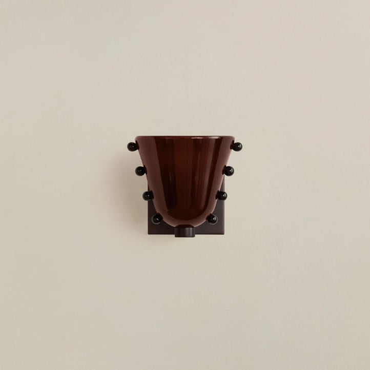 Dimmable LED Opaline Glass & Metal Backplate Wall Sconce