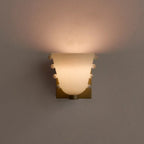 Dimmable LED Opaline Glass & Metal Backplate Wall Sconce