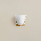 Dimmable LED Opaline Glass & Metal Backplate Wall Sconce