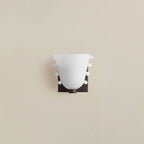 Dimmable LED Opaline Glass & Metal Backplate Wall Sconce
