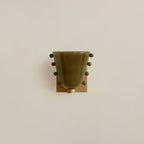 Dimmable LED Opaline Glass & Metal Backplate Wall Sconce