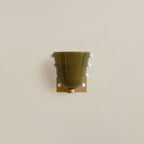 Dimmable LED Opaline Glass & Metal Backplate Wall Sconce