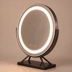Dimmable LED Vanity Mirror (360° Rotation, 15x Magnifier)