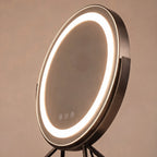 Dimmable LED Vanity Mirror (360° Rotation, 15x Magnifier)