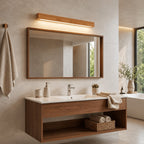 Dimmable LED Wood Flush Mount Vanity Light