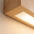 Dimmable LED Wood Flush Mount Vanity Light