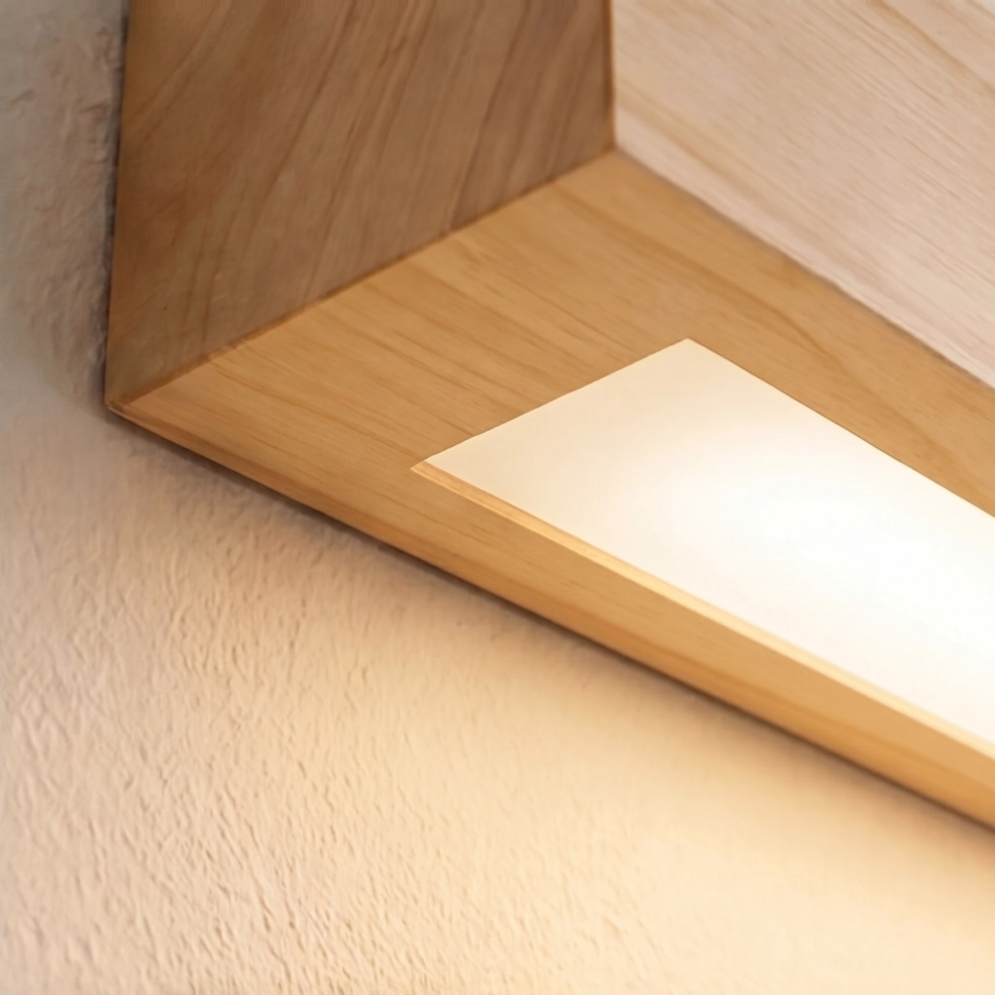 Dimmable LED Wood Flush Mount Vanity Light